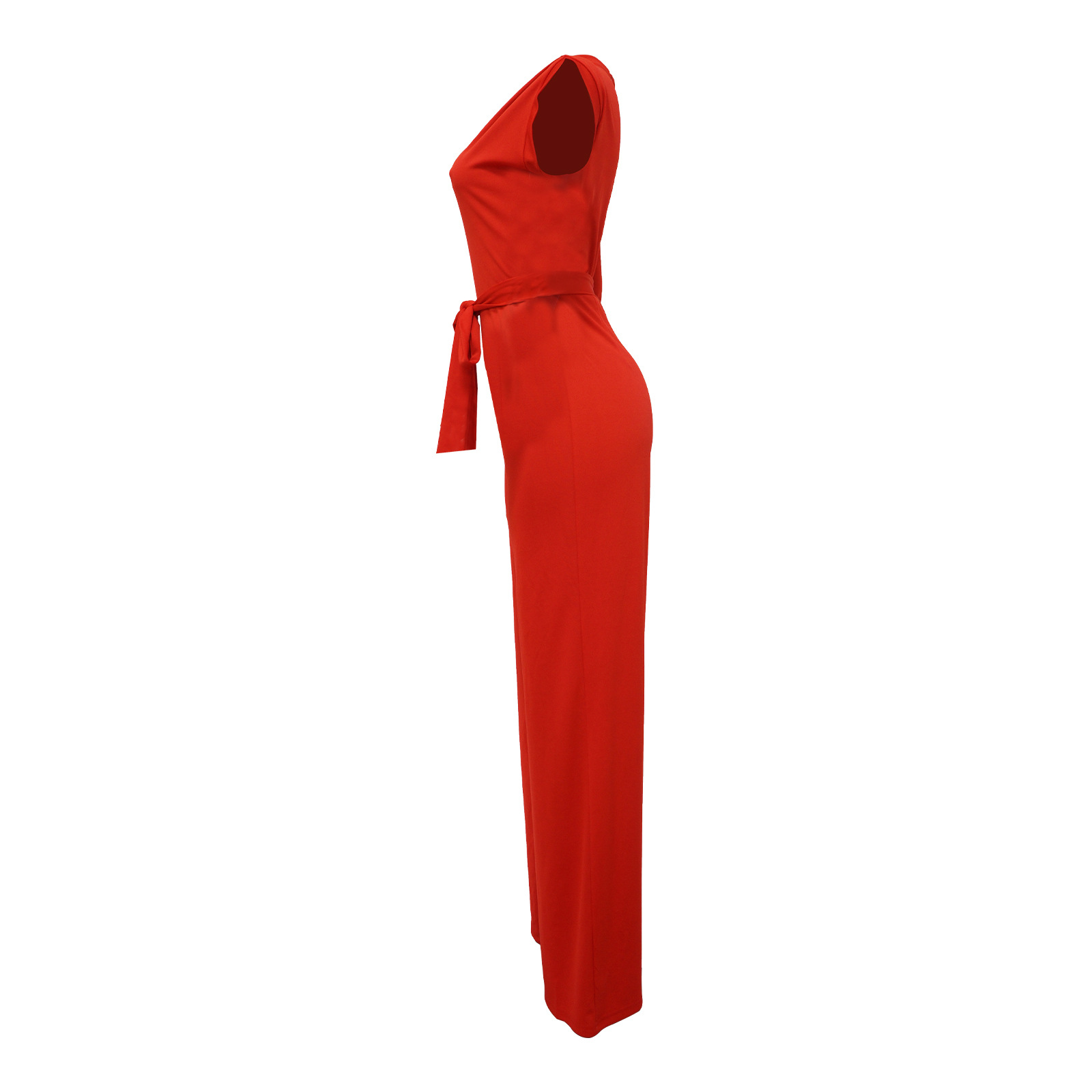 294g Weight Full Length Pants Length Polyester Fabric Type Mid Waist Waist Line Jumpsuits Pants Type Stretchy Elasticity Street Occasion Comfort Function Slim Fit Type Solid Color Pattern Summer, Spring Season Women's Gender Casual Style Women's Street Casual Solid Color Full Length Jumpsuits 6