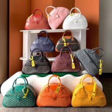 杨幂同款戈雅保龄球goyard中古vintage手提单肩斜挎包真皮狗牙包