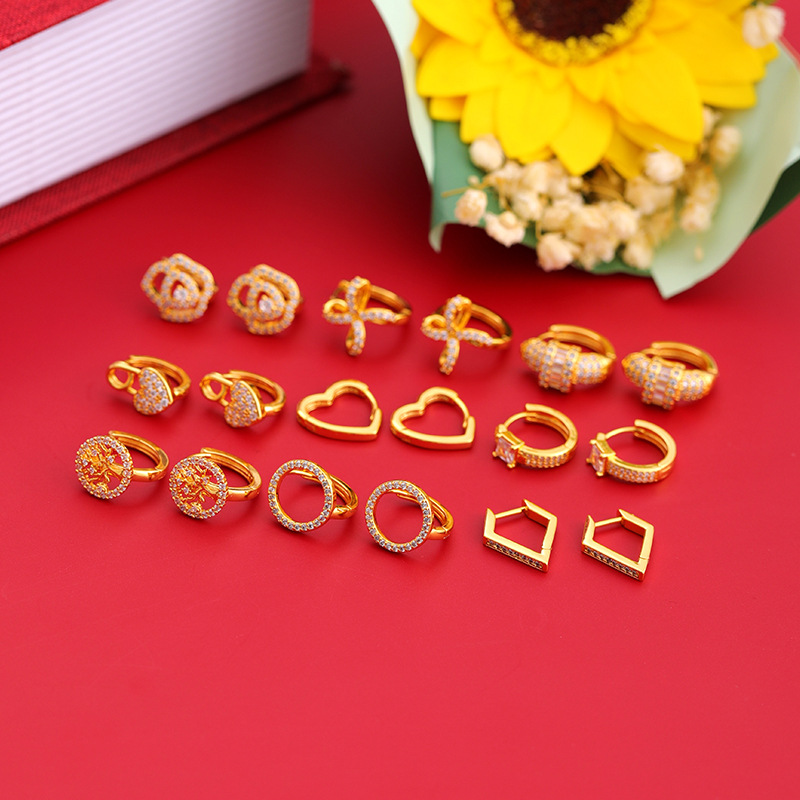 2023 nuevos pendientes de mujer de moda pendientes de aguja de plata incrustados en diamantes de moda todo fósforo multi-estilo opcional fábrica al por mayor