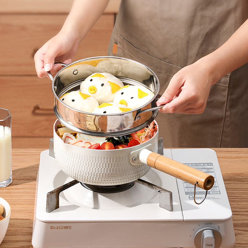 ステンレス304蒸し器蒸し饅頭台所用品18/20/22cm雪平鍋セット蒸し器メーカー卸売り|undefined