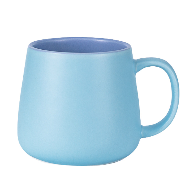 Transfronterizo de Amazon taza blanca taza de alto aspecto creativo Oficina taza de café pareja taza de agua Taza de cerámica