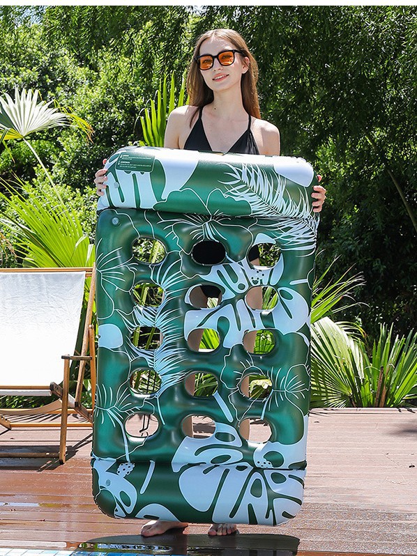 Amazon spot transfronterizo agua inflable flotante gruesa cama flotante sillón agujero tipo hamaca tortuga hoja cama flotante