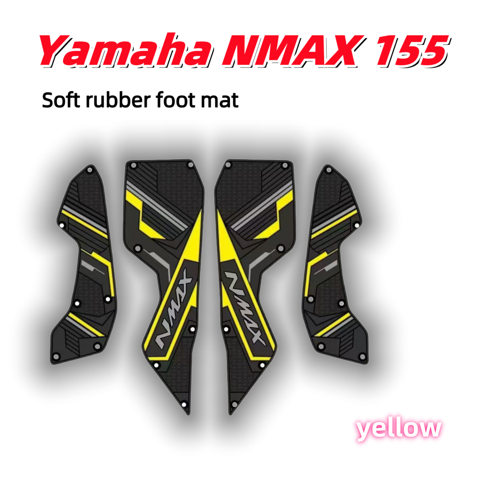 Suitable for Yamahanmax155Tubro Rubber Anti-Slip Foot Pedals and Foot Pads, Cross-Border Factory Wholesale Scooters