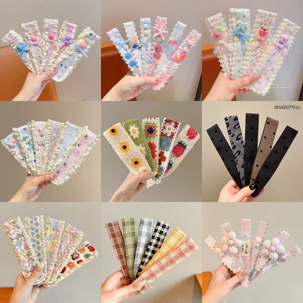 Sweet lace bow fringe headband for women, Korean-style fresh and simple hair organizer, knitted hairband