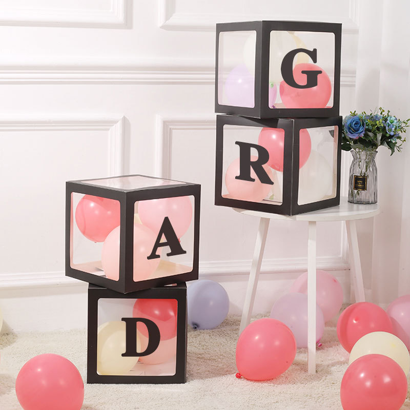 Bebé Sorpresa caja en línea celebridad transparente globo caja amor confesión boda cumpleaños escena diseño decoración fiesta caja