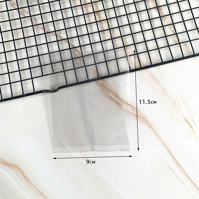 Venta al por mayor bolsa de pastel de Luna transparente sin color impresión embalaje bolsa yema de huevo plástico crujiente nieve bolsa de embalaje 100