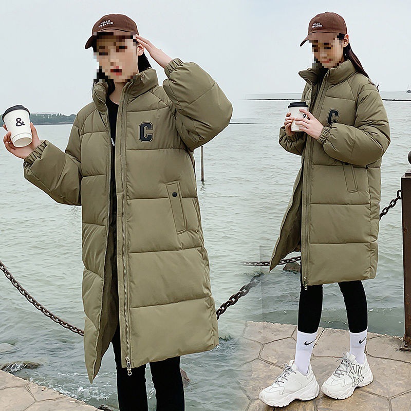 黑色加厚大学生女新款棉服冬季女中款棉服