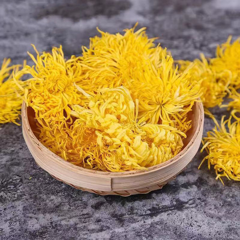 Golden Silk Chrysanthemum Tea Jin Si Huang Ju Large Blooms Loose Herbal Flowers 1000g specifications