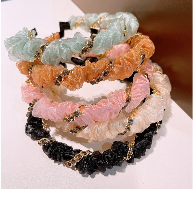 Korean Chain Rhinestone Headband display picture 3