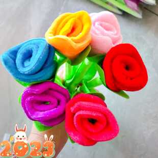 Plush rose ballpoint pen gift can be used for decoration engagement wedding gift Valentine's Day Teacher's Day logo can be printed