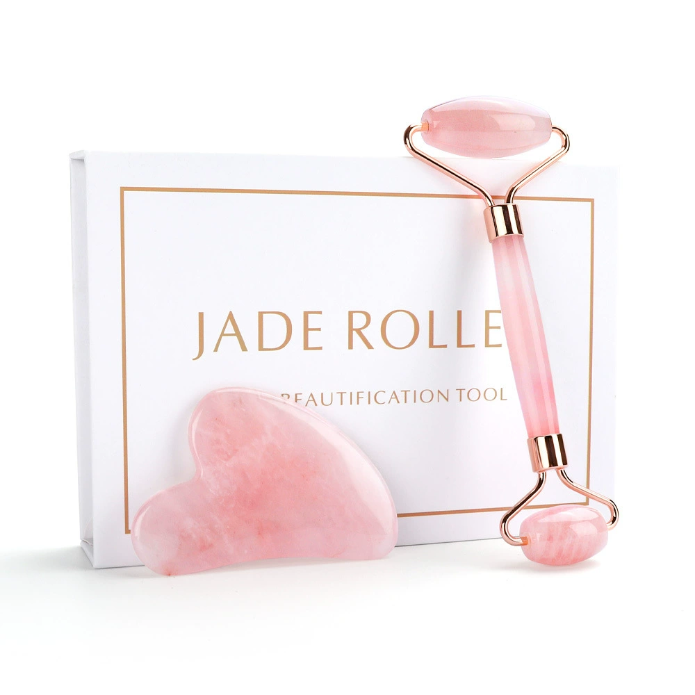 Набор массажеров Jade Roller для лица: массаж лица, повреждения, скребочная доска для глаз Jade Roller