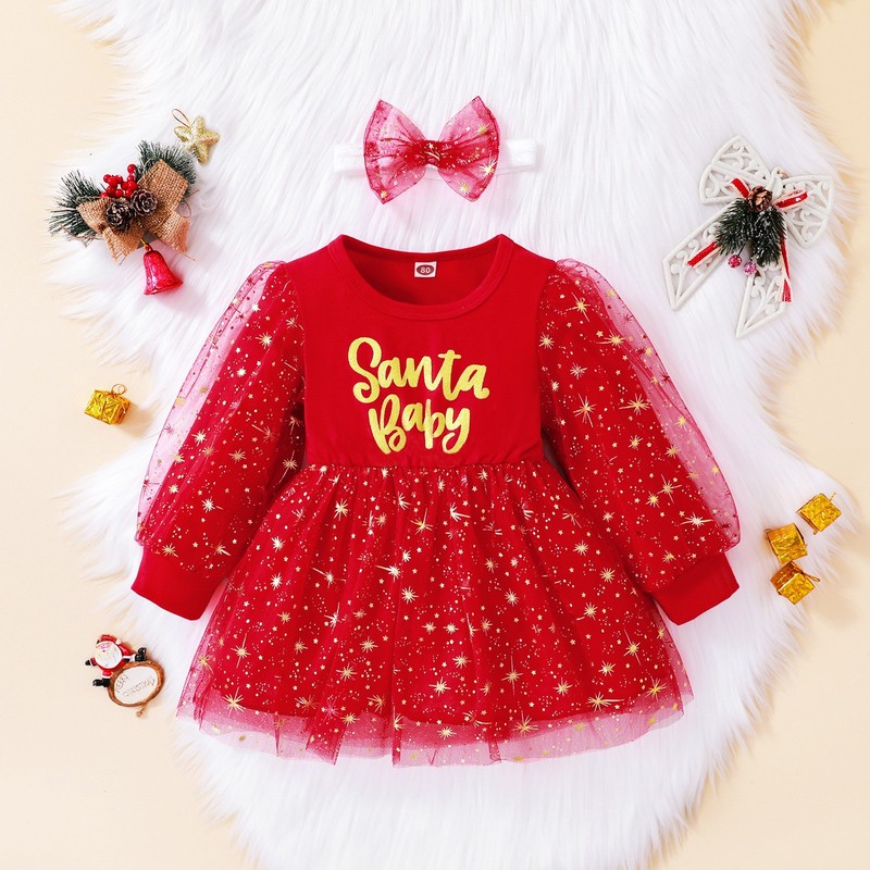 Girls' dress winter New Christmas princess dress girls' dress holiday dress red fashionable fashion Girls' dress winter New Christmas princess dress girls' dress holiday dress red fashionable fashion