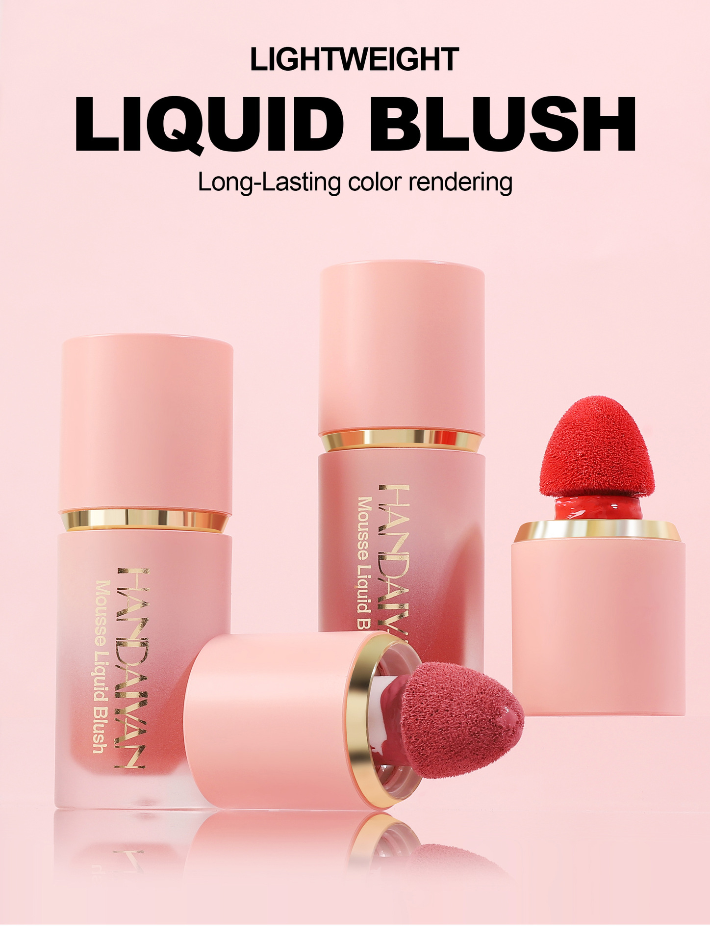Cross-border liquid blush Contouring HANDAIYAN Natural Modification Easy to color matte Blush Liquid Blush Blush full figure