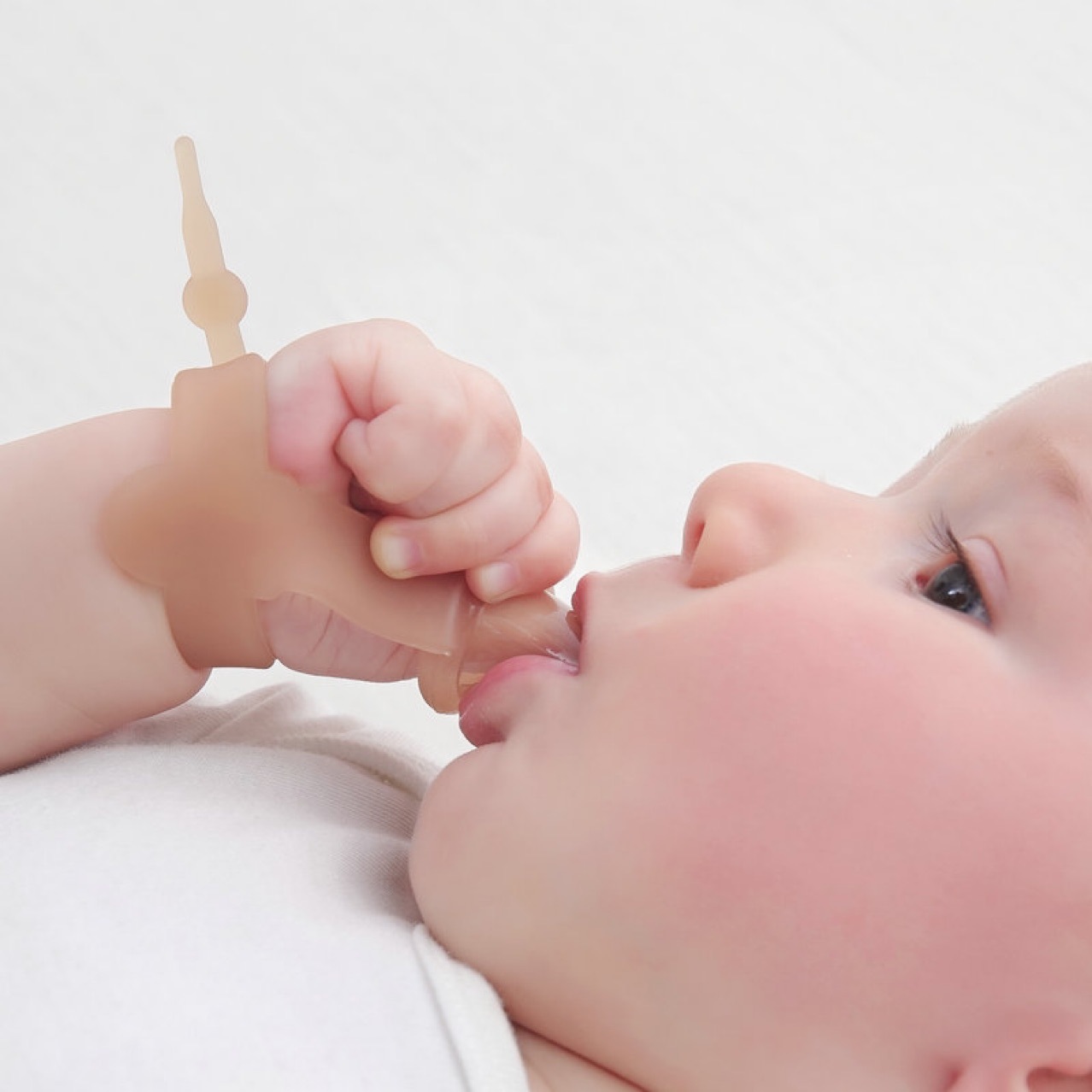 嬰兒防吃手大拇指手環牙膠小孩戒吃手大拇指寶寶磨牙棒安撫可水煮