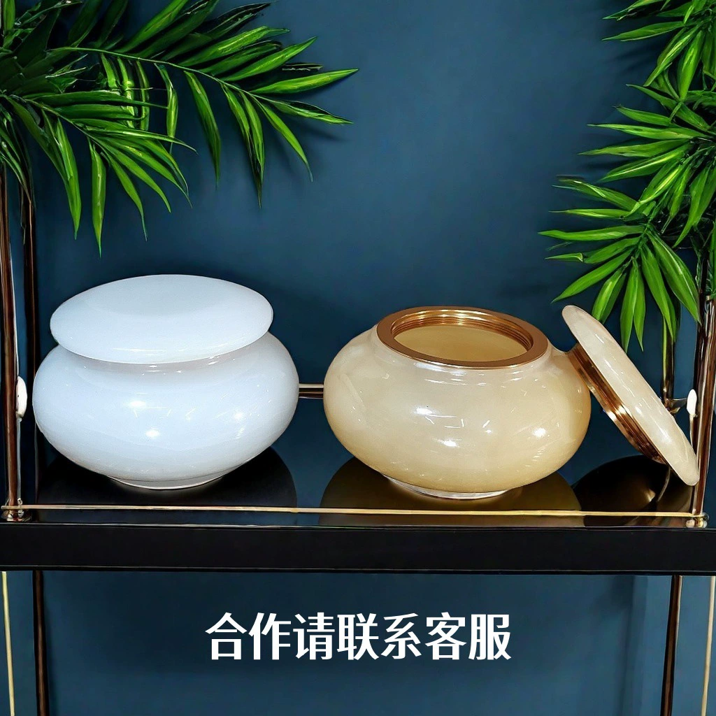 Натуральная нефритовая урна для похоронных принадлежностей для домашних животных, высококачественный мраморный трансграничный ящик для хранения золы, влагостойкое уплотнение