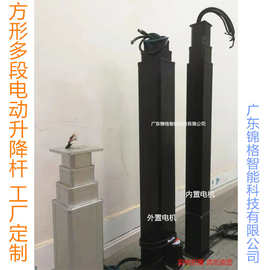 行程1m伺服电缸500N推力 直流伸缩推杆 多节巡检机器人电动升降杆