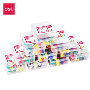 Deli 0021 Color I-Shaped Nails Learning Office Category Large Nails American Thumbtacks Stationery Wholesale