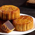 纯豆沙月饼莲蓉蛋黄黑芝麻水果味广式散装批发中秋节送礼迹杉