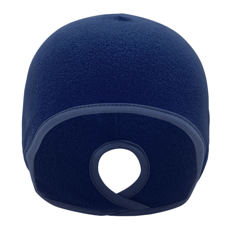 Gorro de invierno con protección auditiva de forro polar, ideal para deportes de esquí, running y ciclismo, con agujero para la cola de caballo._voghion.com