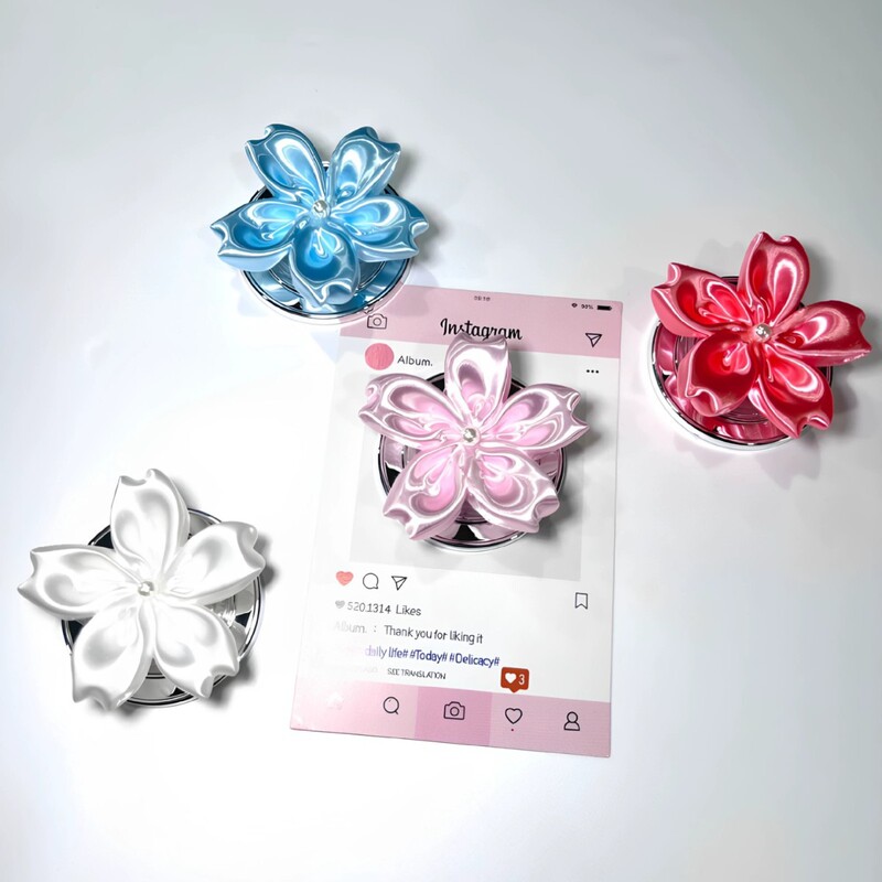 3D Printed Pearl Cherry Blossom Petal Magnetic Stand Suitable for Mobile Phones with Magsafe Strong Adsorption Support Stand 3D Printed Pearl Cherry Blossom Petal Magnetic Stand Suitable for Mobile Phones with Magsafe Strong Adsorption Support Stand