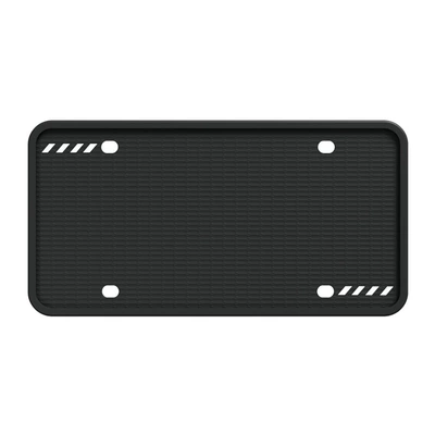 Silicone License Plate Frame, Us Standard Car License Plate Frame, Waterproof, Rust-Proof, Does Not Damage Car Paint, Us and Canadian License Plate Frame Cover (License plate holder/license plate holder) - black-leaflet