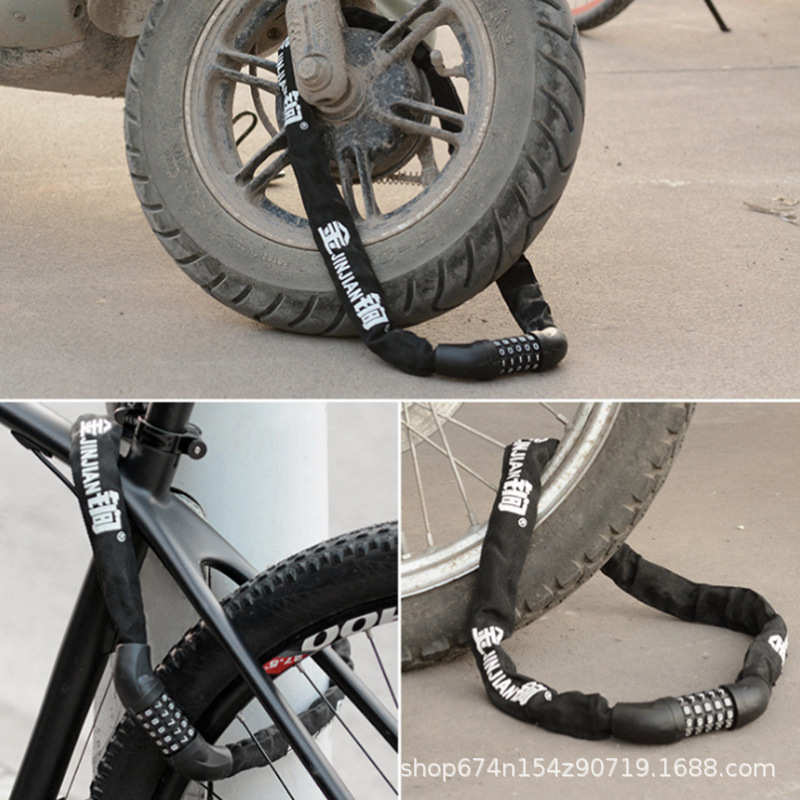 Cerradura de la cadena de bloqueo de contraseña cerradura de la bicicleta cerradura de la cadena cerradura de la bicicleta eléctrica cerradura de la bicicleta de montaña 601