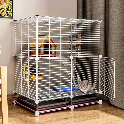 Squirrel cage chinchilla cabinet cage large multi-layer household encrypted flower squirrel sugar glider with tray villa big house