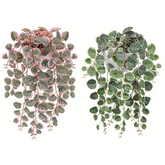 国境を越えた人気のマネーリーフ壁掛け吊り下げ模擬緑植物ソース工場卸売模擬花結婚式ホームソフトデコレーション
