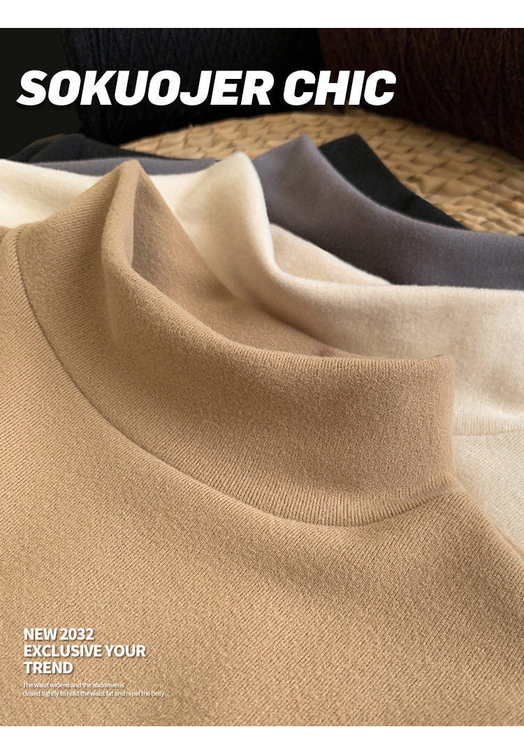 231g Weight Long Sleeve Sleeve Length Pullovers Placket Type Regular Sleeve Sleeve Type Spandex, Polyester Fabric Type Regular Top Length T-shirt Tops Type Holiday, Daily Occasion High Neck Neckline Slim Fit Type Solid Color Pattern Winter, Autumn Season Women's Gender Elegant, Streetwear Style Wholesale Women's Elegant Streetwear Solid Color Long Sleeve Sweaters & Cardigans 无
