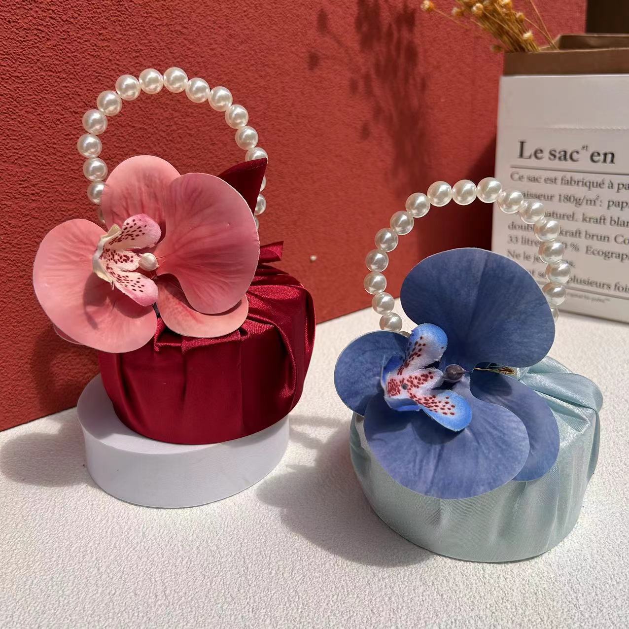 結婚伴手禮女伴娘實用網紅綢緞風呂敷禮盒空盒子小眾高級創意