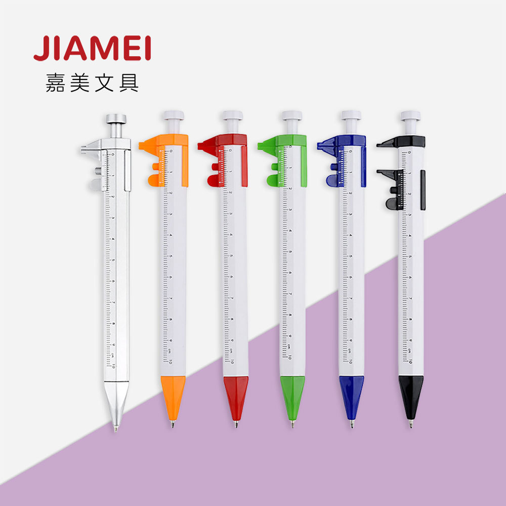 Creative stationery LOGO scale pen vernier caliper pen ballpoint pen advertising ruler pen can print LOGO