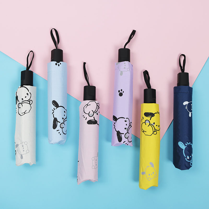 Tiangu Umbrella Free Shipping Cartoon Parchal Dog Student Folding UV-proof Sunscreen and Rain-proof Dual-purpose Black Sun Umbrella Tiangu Umbrella Free Shipping Cartoon Parchal Dog Student Folding UV-proof Sunscreen and Rain-proof Dual-purpose Black Sun Umbrella