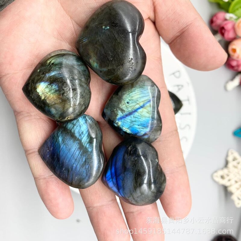 Natural Lavolite Love Blue Moonstone Jewelry Crystal Original Stone Peach Heart Natural Lavolite Love Blue Moonstone Jewelry Crystal Original Stone Peach Heart