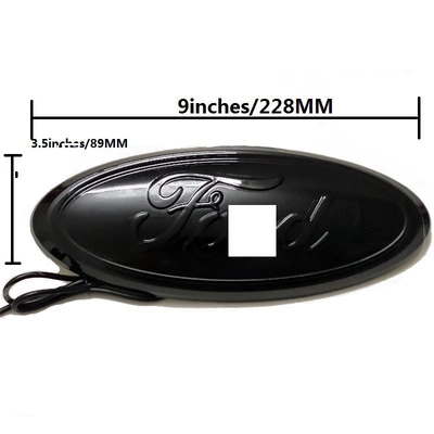 Suitable for F-Max 150 Special Poultry Flowing Light Grille Emblem Tail Emblem Adventure Grille Crystal Emblem 9inch Car Emblem Light (Car logo) - white-light-black-shell-streamer-239cm