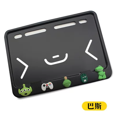 Scooter Tail Plate Frame, Carbon Electric vehicle license plate frame - black-bath