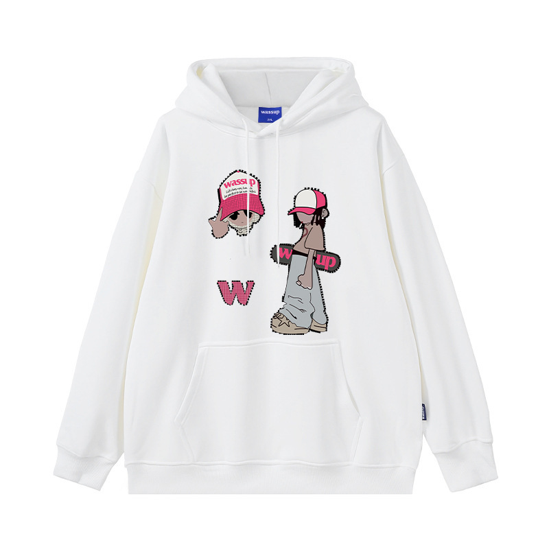 2025 nuevo estilo WASSUP HEODS suéter con capucha pareja primavera y otoño marca de moda masculina ins top suelto casual