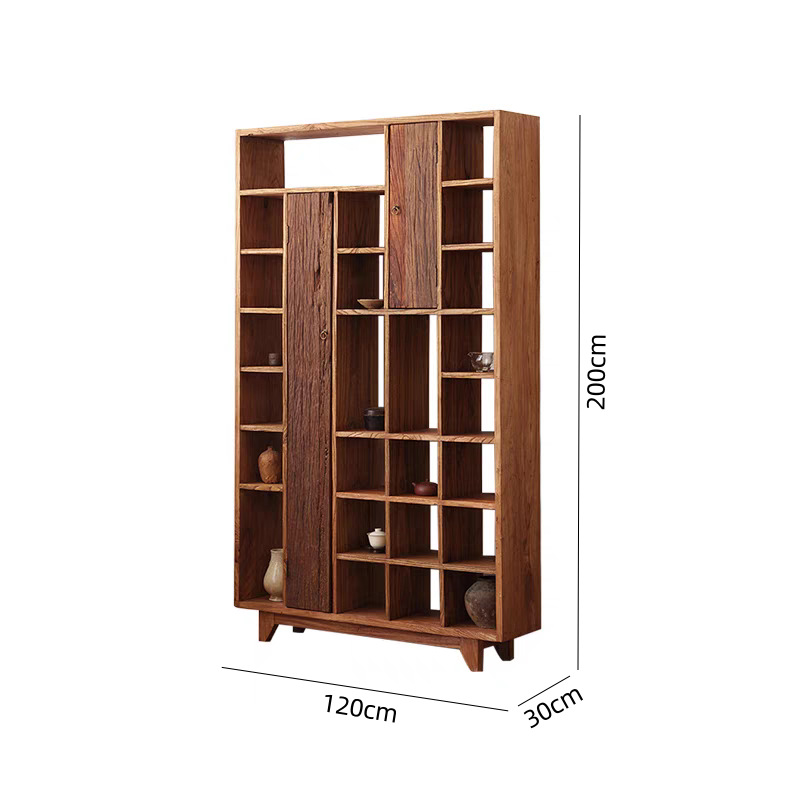오래된 느릅나무 고대 프레임 스타일 1개 120x30x200cm