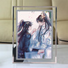 Crystal, leather photo frame, glossy pack