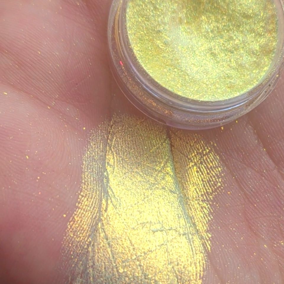 跨境批发新品高光鹅黄贵妃高光幻彩变色龙偏光闪粉0.2g