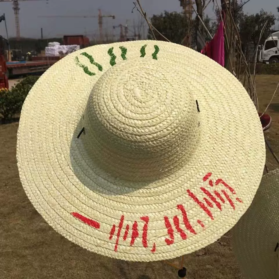 Старомодные фермеры работают в соломенной шляпе на строительной площадке солнцезащитный козырек солнцезащитный крем, впитывающая пот дышащая соломенная шляпа оптом с фабрики соломенная шляпа