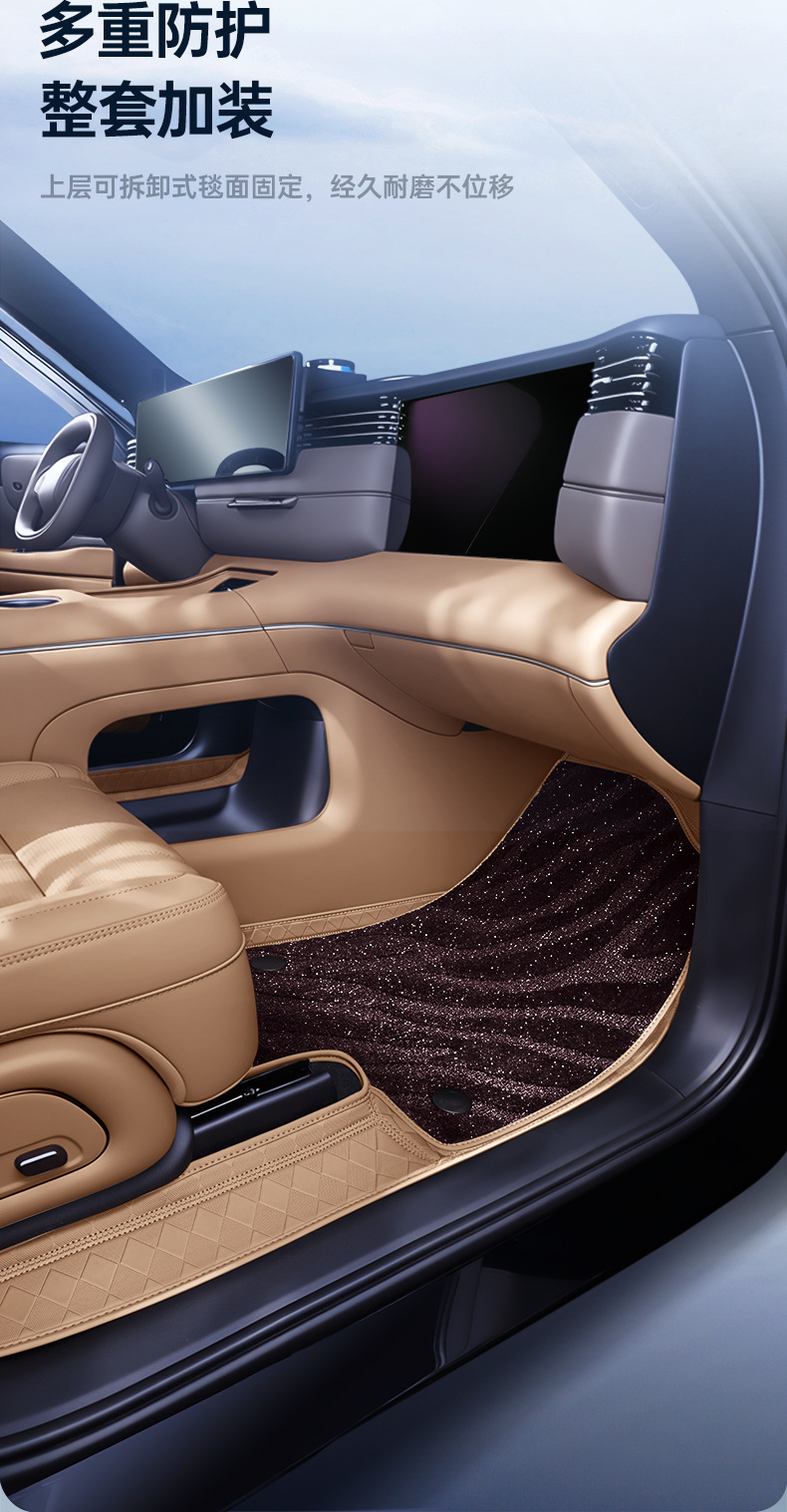 Suitable for Fengyun T7, this is a full-coverage floor mat designed specifically for the Fengyun T7, serving as an interior decoration and accessory for the car