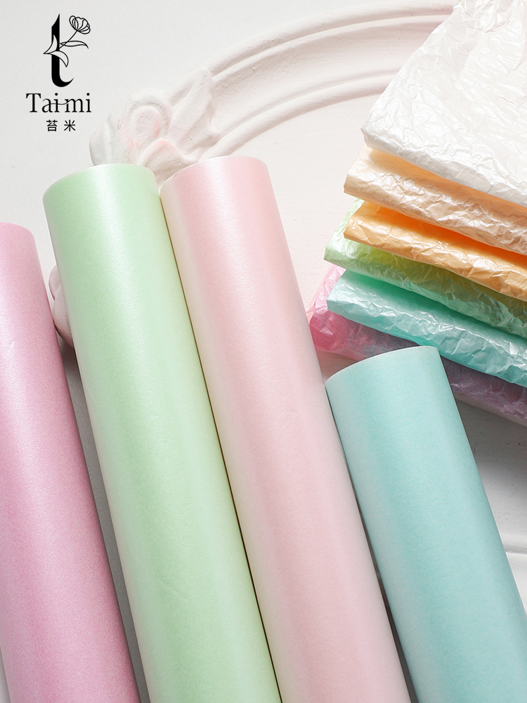 35g de papel perlado Sydney flor de flores impermeable material floral de embalaje de postre pastel de papel de horneado
