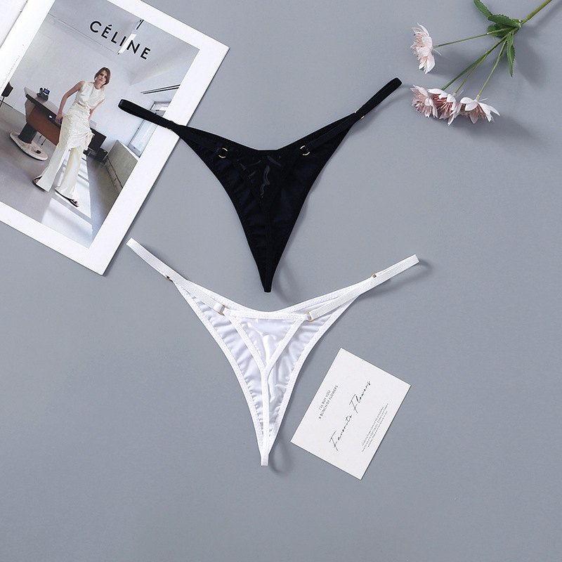 Beautiful and Pure European and American Style Thong Panties for Women with Deep V Design, Unique 2026 New Model, Thin Straps, V-Shaped, Thin and Silky, High Aesthetic Value