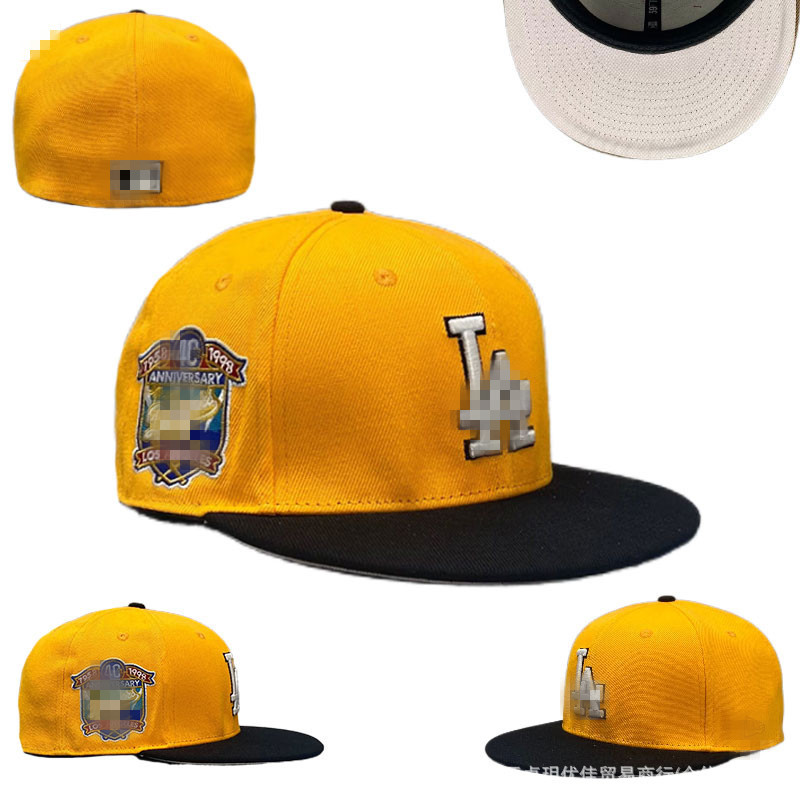 Dodgers Dodgers sombrero de béisbol letras bordadas sombrero tamaño sombrero sombrero estilo sombrero Fitted gorro D - 1