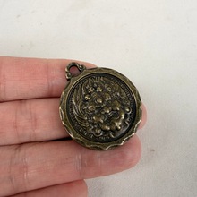 藏式黄铜佛像铜牌金刚佛牌吊坠黄铜佛牌子挂件