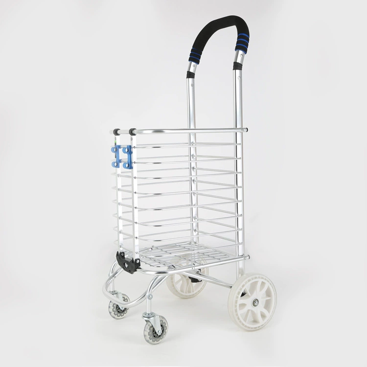 Специальная Оптовая тележка Портативная Складная Тележка для покупок алюминиевый сплав багажная тяга для хранения колес торговая фабрика прямых продаж