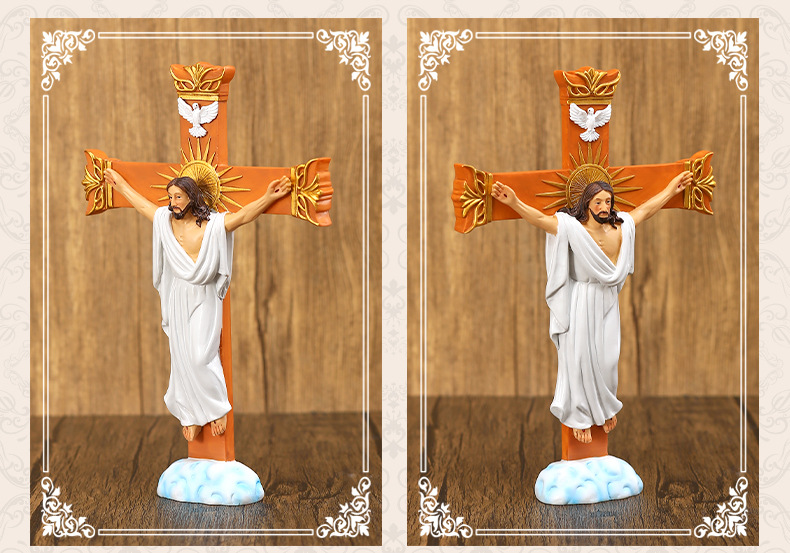 الدينية الحلي عيد الفصح الصليب داخلي الديكور هدية الراتنج الحرف display picture 1