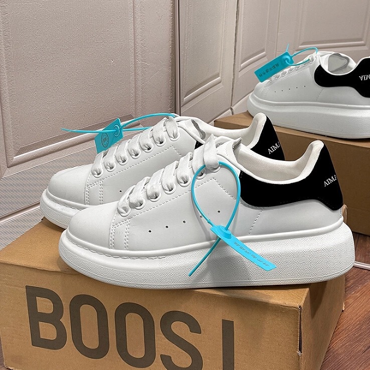 Putian Genuine Keli Mcqueen White Shoes Men's Shoes Spring and Autumn New Thick-Soled Height-Increasing Men's Shoes Classic Versatile Women's Sneakers