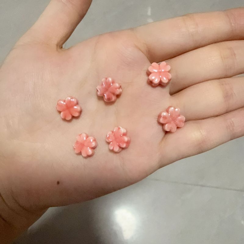 6*12mm【小清新】马卡龙色陶瓷四叶草DIY手链项链耳饰配饰材料|undefined