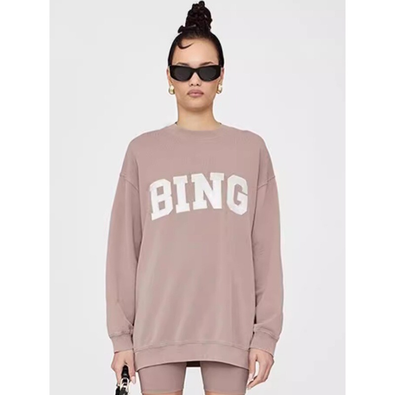 24 Spring New North American Niche Ab Patch Embroidered Bing Polar Fleece Women's Loose Casual Pullover Sweatshirt 24 Spring New North American Niche Ab Patch Embroidered Bing Polar Fleece Women's Loose Casual Pullover Sweatshirt